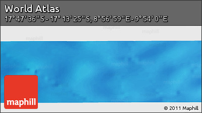 Physical Panoramic Map of the Area around 17° 30' 31" S, 9° 25' 30" E