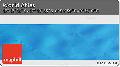 Physical Panoramic Map of the Area around 17° 30' 31" S, 9° 25' 30" E