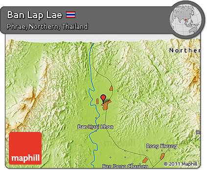 Physical 3D Map of Ban Lap Lae