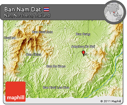Physical 3D Map of Ban Nam Dat