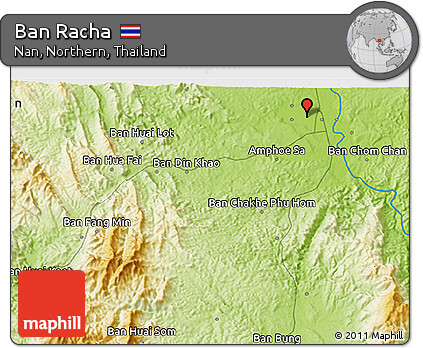 Physical 3D Map of Ban Racha