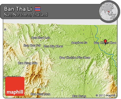 Physical 3D Map of Ban Tha Li