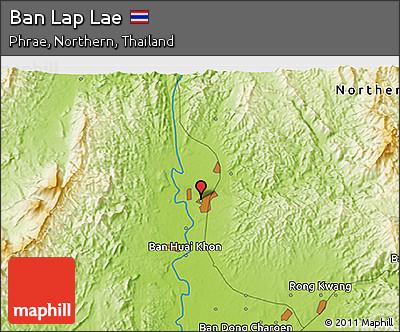 Physical 3D Map of Ban Lap Lae