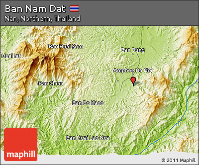 Physical 3D Map of Ban Nam Dat