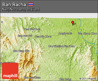 Physical 3D Map of Ban Racha