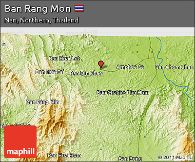 Physical 3D Map of Ban Rang Mon