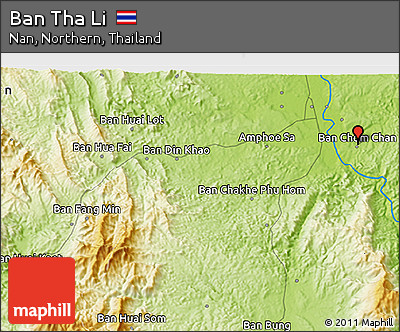 Physical 3D Map of Ban Tha Li