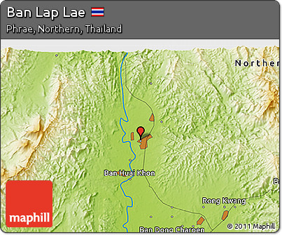 Physical 3D Map of Ban Lap Lae