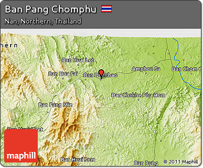 Physical 3D Map of Ban Pang Chomphu