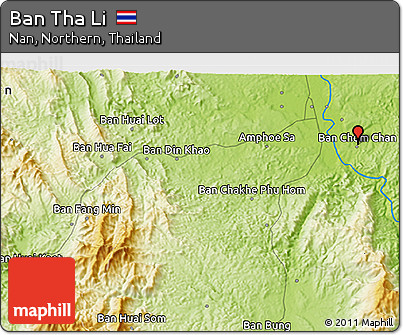 Physical 3D Map of Ban Tha Li