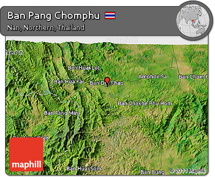 Satellite 3D Map of Ban Pang Chomphu