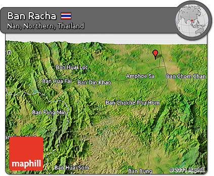 Satellite 3D Map of Ban Racha