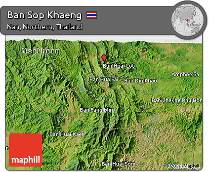 Satellite 3D Map of Ban Sop Khaeng