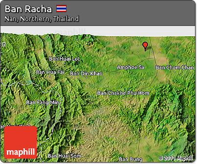 Satellite 3D Map of Ban Racha