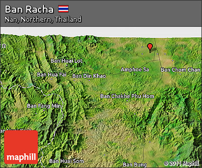 Satellite 3D Map of Ban Racha