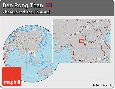 Gray Location Map of Ban Rong Than