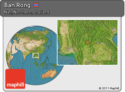 Satellite Location Map of Ban Rong