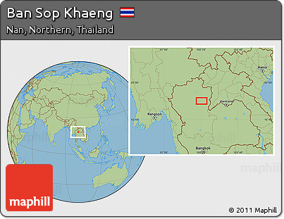 Savanna Style Location Map of Ban Sop Khaeng
