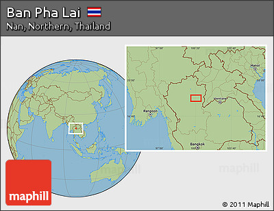 Savanna Style Location Map of Ban Pha Lai