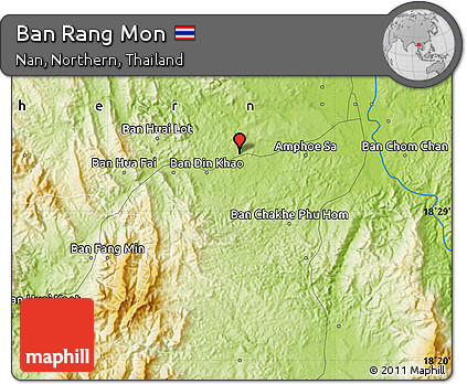 Physical Map of Ban Rang Mon