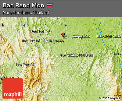 Physical Map of Ban Rang Mon