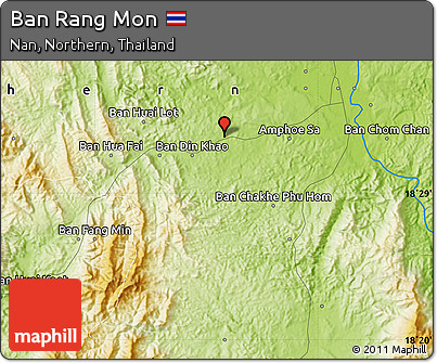 Physical Map of Ban Rang Mon