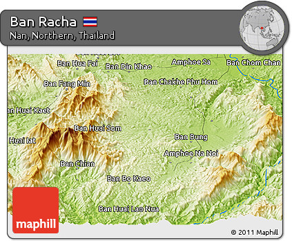 Physical Panoramic Map of Ban Racha