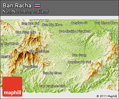 Physical Panoramic Map of Ban Racha