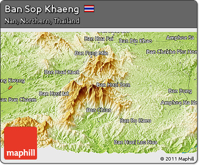 Physical Panoramic Map of Ban Sop Khaeng