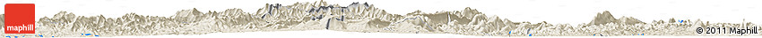Shaded Relief Horizon Map of the Area around 18° 21' 26" N, 101° 13' 29" E