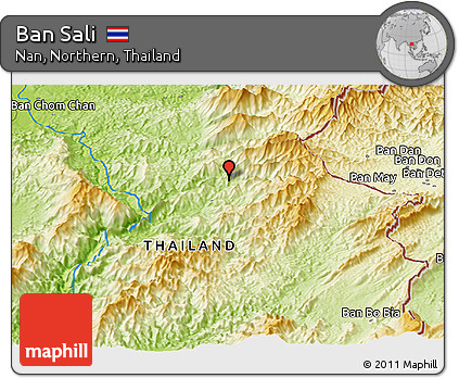 Physical Panoramic Map of Ban Sali