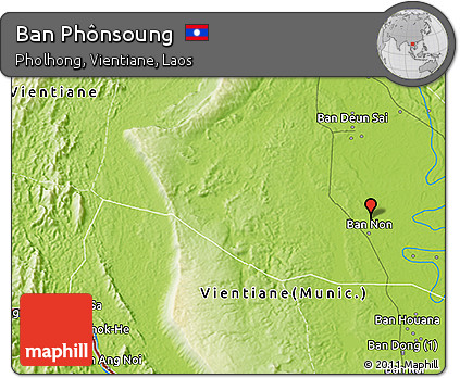 Physical 3D Map of Ban Phônsoung
