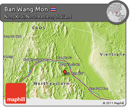 Physical 3D Map of Ban Wang Mon