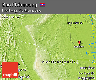 Physical 3D Map of Ban Phônsoung