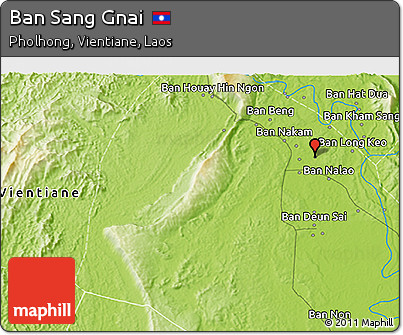 Physical 3D Map of Ban Sang Gnai