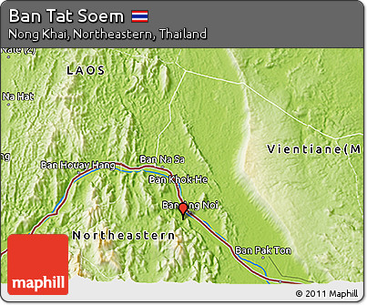 Physical 3D Map of Ban Tat Soem