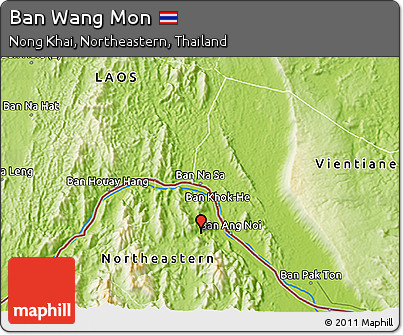 Physical 3D Map of Ban Wang Mon