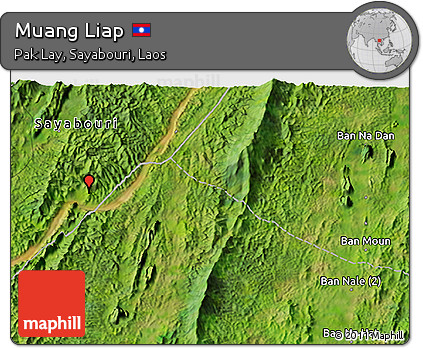 Satellite 3D Map of Muang Liap