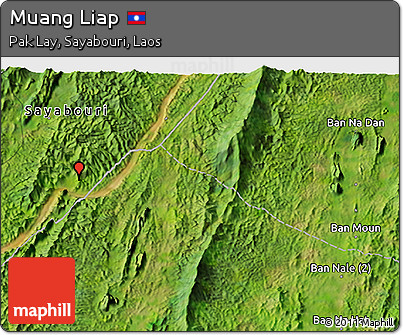 Satellite 3D Map of Muang Liap