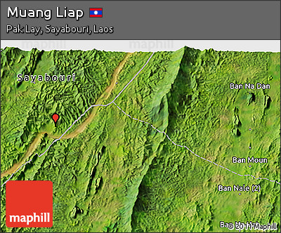 Satellite 3D Map of Muang Liap