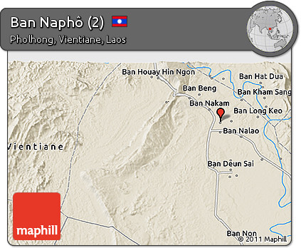 Shaded Relief 3D Map of Ban Naphô (2)