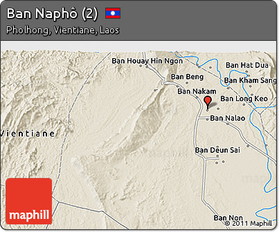 Shaded Relief 3D Map of Ban Naphô (2)