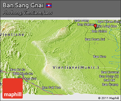 Physical Panoramic Map of Ban Sang Gnai
