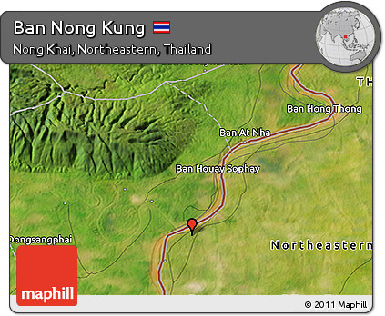 Satellite 3D Map of Ban Nong Kung