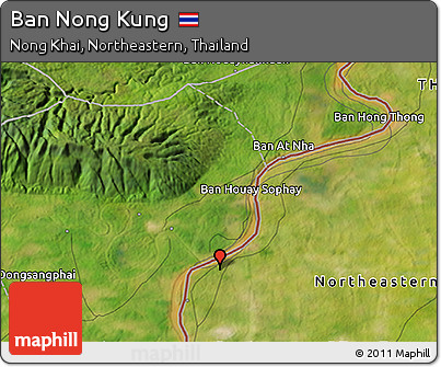 Satellite 3D Map of Ban Nong Kung