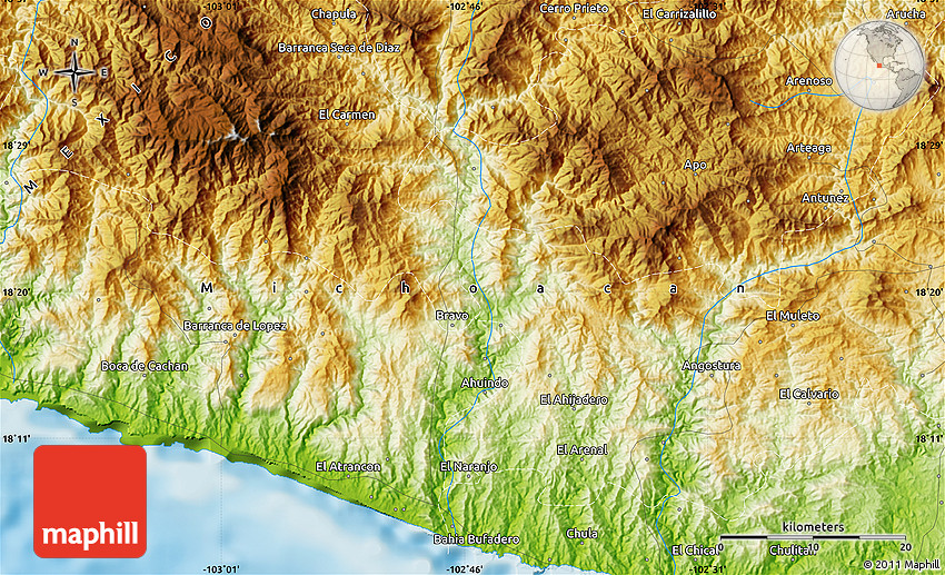 Physical Map of Sebastopol