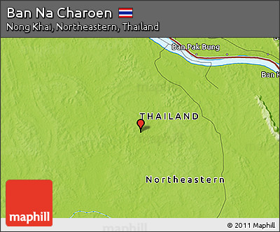 Physical 3D Map of Ban Na Charoen