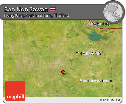 Satellite 3D Map of Ban Non Sawan
