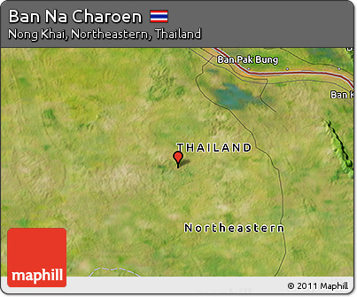 Satellite 3D Map of Ban Na Charoen