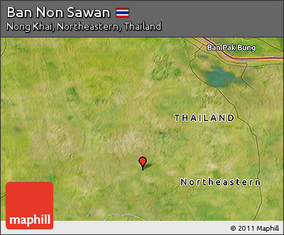 Satellite 3D Map of Ban Non Sawan